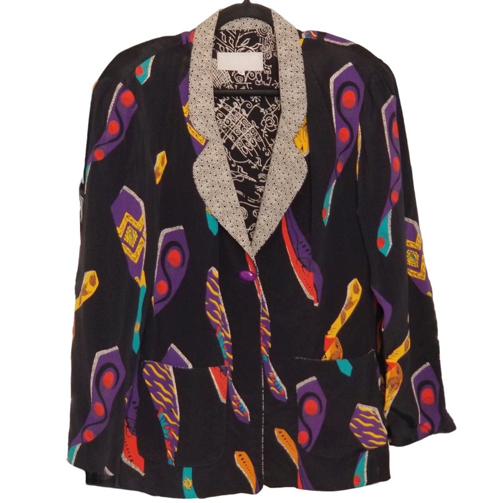 NWT Vintage Platinum 90s Blazer by Dorothy Schoelen, Size M